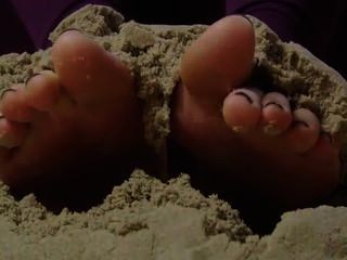 पैर रेत